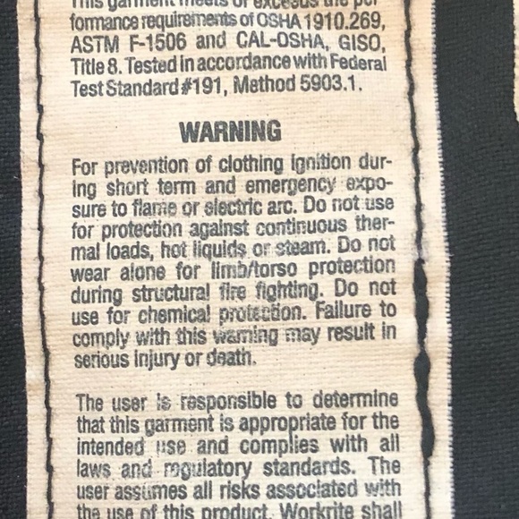 Firefighters/Workrite Benchmark/ NOMEX IIIA uniform pants/USA/ Navy Blue/36x31 - Picture 12 of 14